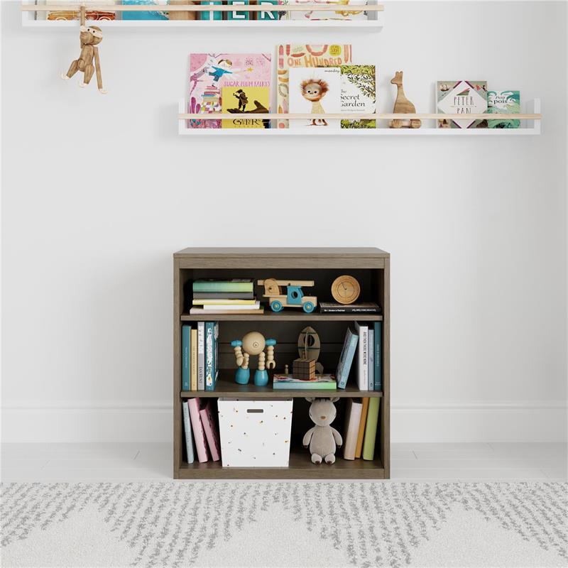 DHP Maruva Open 3 Shelf Storage Unit  Kids Bedroom Organizer in French Gray