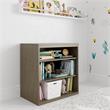 DHP Maruva Open 3 Shelf Storage Unit  Kids Bedroom Organizer in French Gray