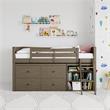 DHP Maruva Open 3 Shelf Storage Unit  Kids Bedroom Organizer in French Gray
