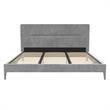 CosmoLiving Westerleigh Upholstered Platform Bed King in Light Gray Velvet