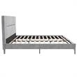 CosmoLiving Westerleigh Upholstered Platform Bed King in Light Gray Velvet