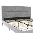 CosmoLiving Westerleigh Upholstered Platform Bed King in Light Gray Velvet