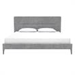 CosmoLiving Westerleigh Upholstered Platform Bed King in Light Gray Velvet