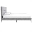 CosmoLiving Westerleigh Upholstered Platform Bed King in Light Gray Velvet