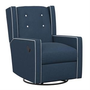 baby relax mikayla swivel glider recliner chair nursery room in dark blue