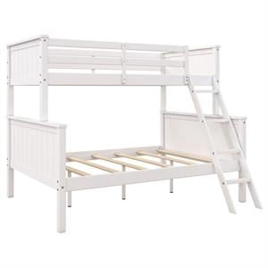 dhp maxton twin over full bunk bed in white