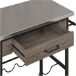 Novogratz Nora Multifunctional Kitchen Cart Stainless Steel in Brown