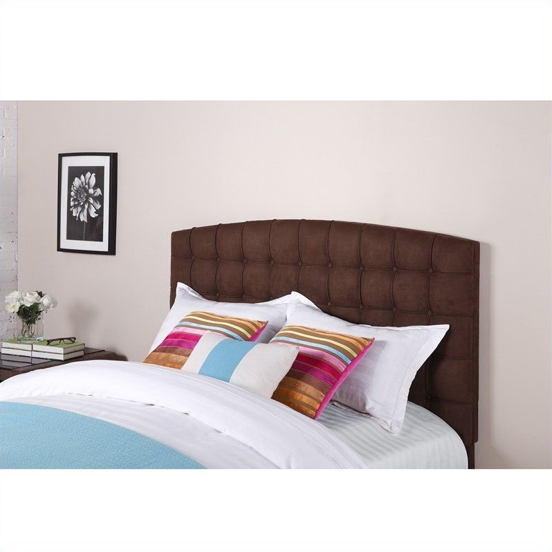 Dorel Living Queen Or Full Torino Headboard In Brown Microfiber ...