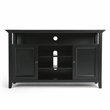 Simpli Home Amherst 54 inch Wide Solid Wood Transitional TV Stand in Black