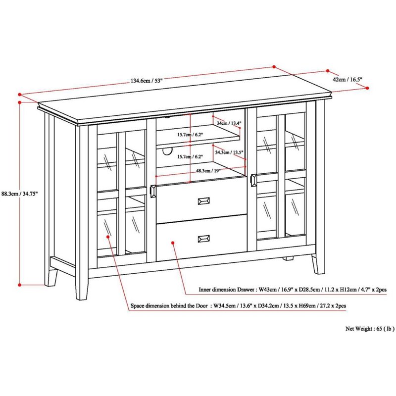 Simpli Home Artisan Wood 53