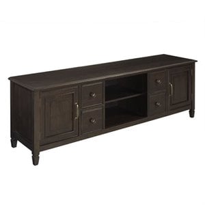 Simpli Home Connaught 72&quot Wide TV Stand in Dark Chestnut Brown