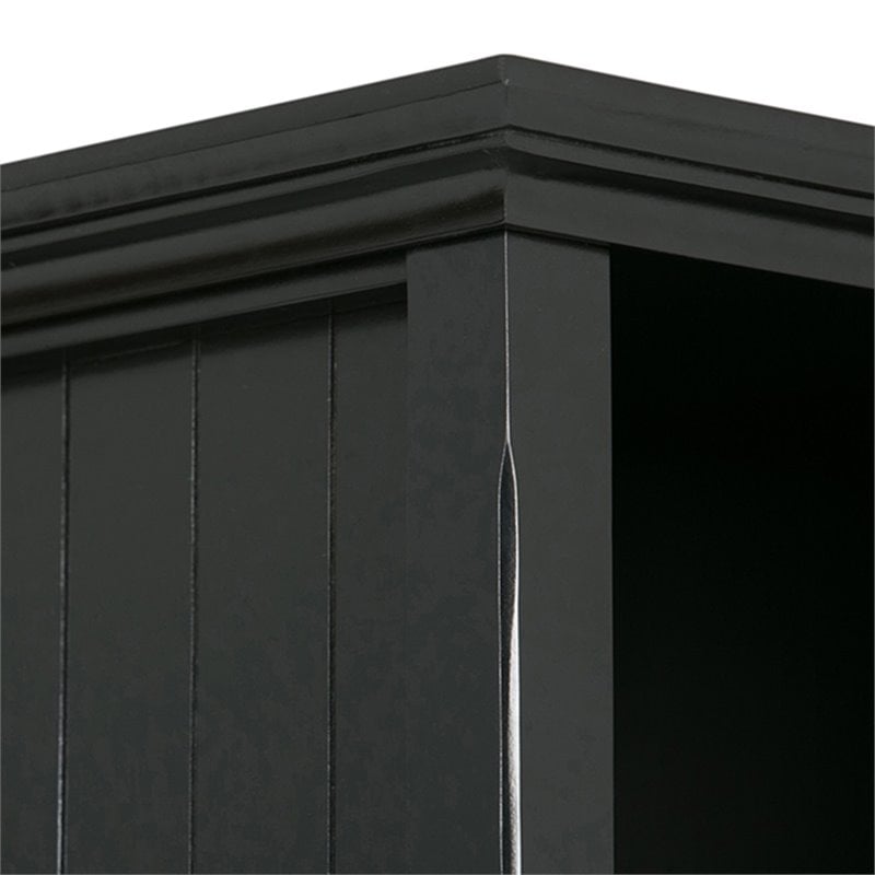 Simpli Home Acadian Wood Transitional 9 Cube Bookcase and Unit in Black