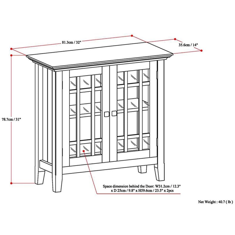 Simpli Home Bedford Wood 32