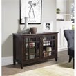 Simpli Home Connaught Storage Cabinet in Dark Chestnut Brown