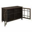 Simpli Home Connaught Storage Cabinet in Dark Chestnut Brown