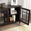 Simpli Home Connaught Storage Cabinet in Dark Chestnut Brown