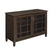 Simpli Home Connaught Storage Cabinet in Dark Chestnut Brown