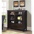 Simpli Home Connaught Storage Cabinet in Dark Chestnut Brown