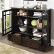 Simpli Home Connaught Storage Cabinet in Dark Chestnut Brown