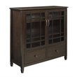 Simpli Home Connaught Storage Cabinet in Dark Chestnut Brown
