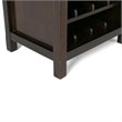 Simpli Home Avalon Wine Rack Cabinet in Tobacco Brown