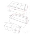 Simpli Home Avalon Faux Leather 5 Piece Storage Ottoman in Cream