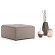 Simpli Home Avalon Upholstered Storage Ottoman w/4-Flip Over Trays in Fawn Brown