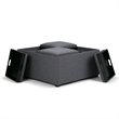 Simpli Home Avalon Coffee Table Storage Ottoman in Slate Gray