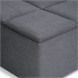 Simpli Home Avalon Coffee Table Storage Ottoman in Slate Gray