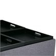 Simpli Home Avalon Coffee Table Storage Ottoman in Slate Gray