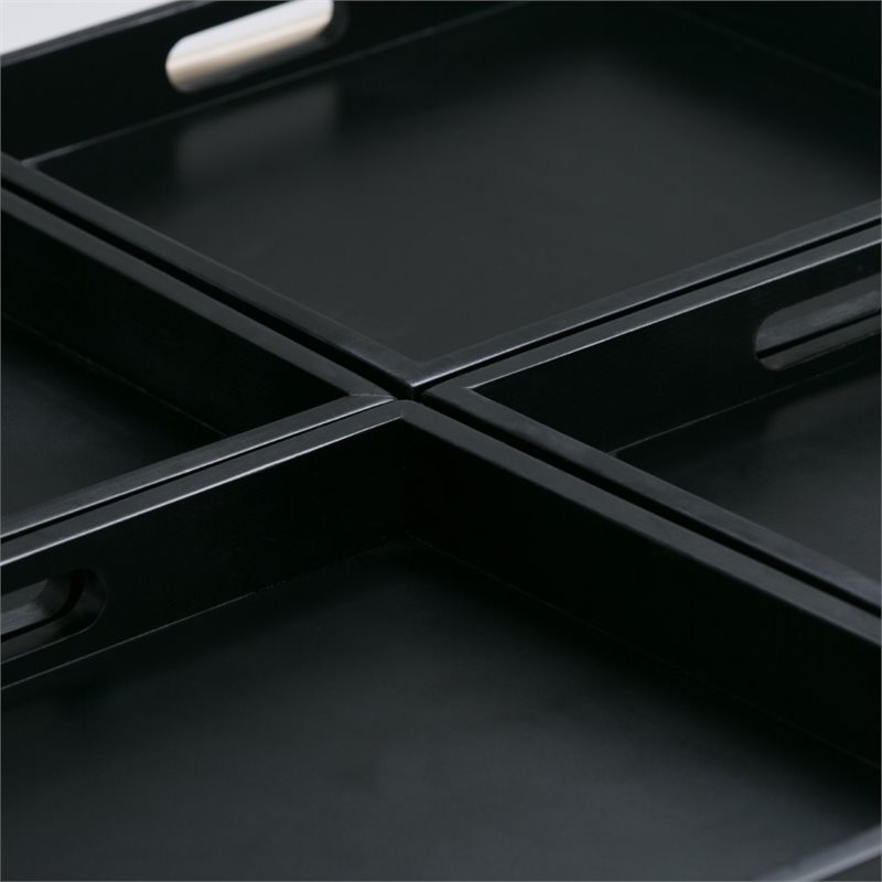 Simpli Home Avalon Faux Leather Coffee Table Storage Ottoman in Tanners Brown