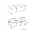 Simpli Home Avalon Faux Leather Storage Bench in Soft Blue