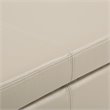 Simpli Home Avalon Faux Leather Storage Bench in Satin Cream