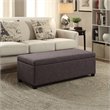 Simpli Home Avalon Storage Bench in Slate Gray