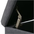 Simpli Home Avalon Storage Bench in Slate Gray