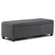 Simpli Home Avalon Storage Bench in Slate Gray
