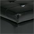 Cosmopolitan 34 in. W Rectangle Storage Ottoman in Midnight Black Faux Leather