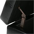 Cosmopolitan 34 in. W Rectangle Storage Ottoman in Midnight Black Faux Leather