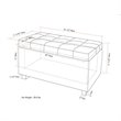 Cosmopolitan 34 in. W Rectangle Storage Ottoman in Midnight Black Faux Leather