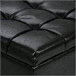 Simpli Home Dover Faux Leather 3 Piece Storage Ottoman in Black