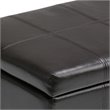 Simpli Home Dover Faux Leather Storage Bench in Tanners Brown