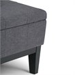 Simpli Home Dover Coffee Table Storage Ottoman in Slate Gray