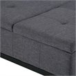 Simpli Home Dover Coffee Table Storage Ottoman in Slate Gray