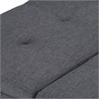 Simpli Home Dover Coffee Table Storage Ottoman in Slate Gray