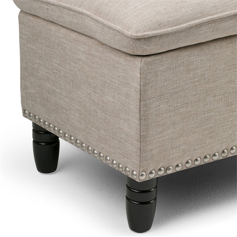Simpli Home Emily Pillow Top Storage Bench In Natural 3axcot 247 Nl