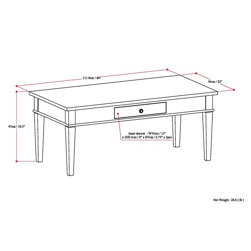 simpli home carlton coffee table