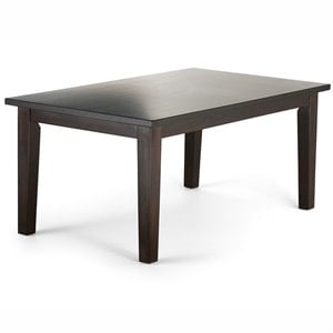 Simpli Home Eastwood 66&quot x 40&quot Dining Table in Java Brown