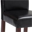 Simpli Home Acadian Parson Dining Chair (Set of 2) Midnight Black Faux Leather