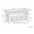 Simpli Home Acadian Solid Wood 48 