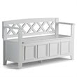 Amherst 48 inch Wide Solid Wood Transitional Entryway Bench in White